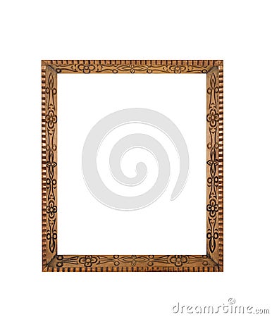 Empty carved Frame for picture Stock Photo