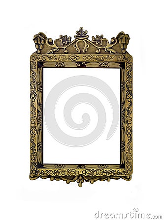 Empty carved frame for picture or portrait Stock Photo