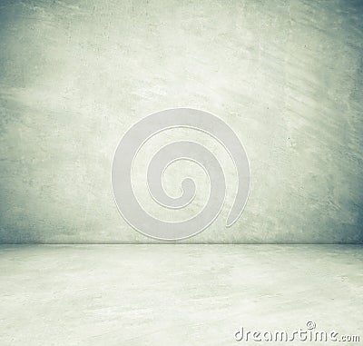 Empty cement room in perspective view, grunge background Stock Photo