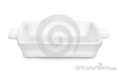 Empty ceramic baking tray Stock Photo