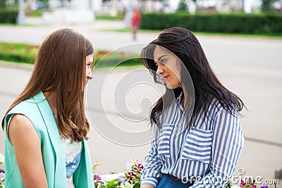 Empty chatter from which the head hurts Stock Photo