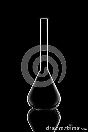Empty chemistry flask Stock Photo