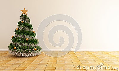 Empty christmas interior Stock Photo