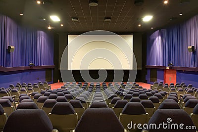 Empty cinema auditorium Stock Photo