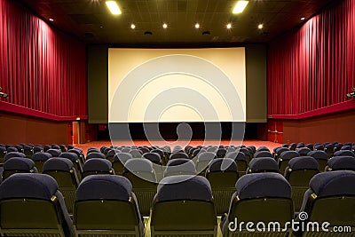 Empty cinema auditorium Stock Photo