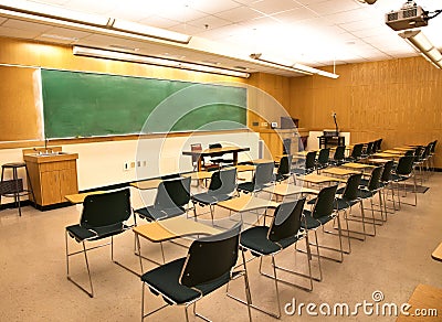 Empty Classroom Stock Photo