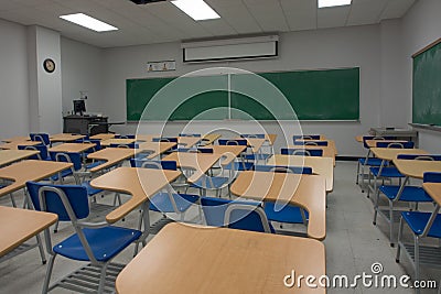 Empty Classroom Stock Photo