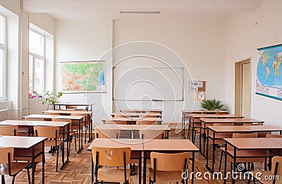 Empty classroom Stock Photo