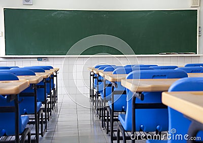 Empty classroom of school Stock Photo