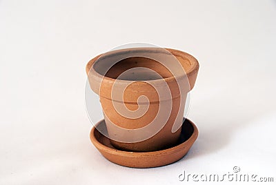 Empty clay pot Stock Photo