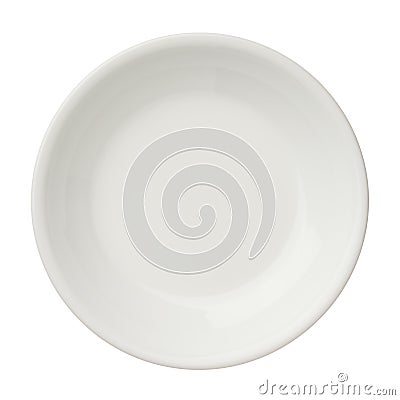 Empty clean plate isolated on white background, top view Stock Photo