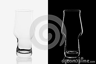 Empty cocktail tulip glass isolated Stock Photo