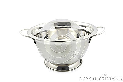 Empty colander Stock Photo