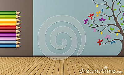 Empty colorful playroom Stock Photo