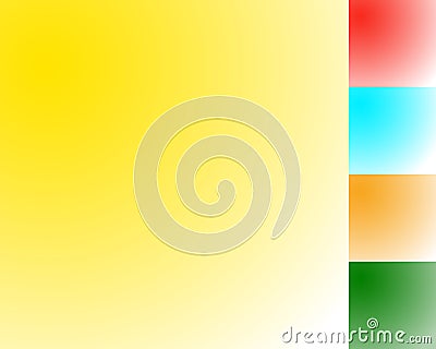 Empty colorful radial gradient backdrops. Background set with co Vector Illustration