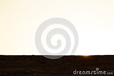 Empty concrete stairs on sunset sky background, Ambitions concept and Successful. Stock Photo