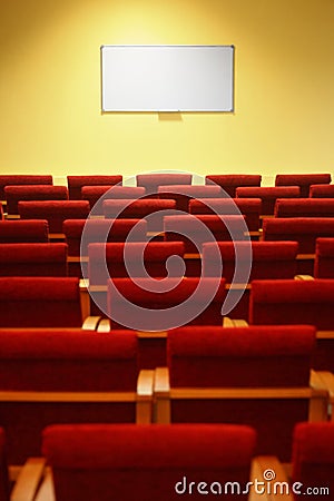 Empty conference hall. rows of a chairs. Stock Photo