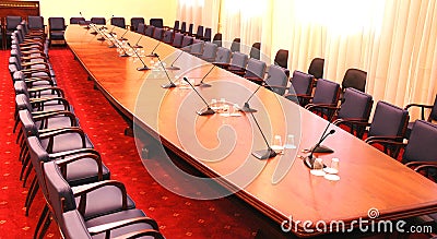 Empty conference room Stock Photo