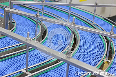 Empty conveyor belt Stock Photo