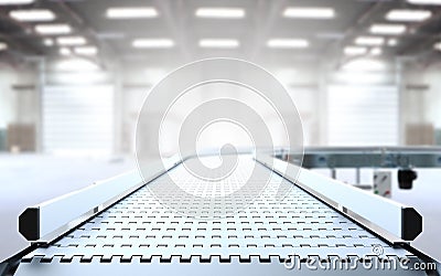 Empty conveyor belt Stock Photo