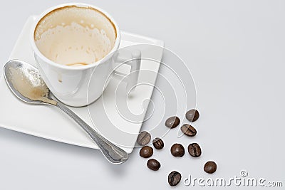 An empty cup of coffee. Stock Photo