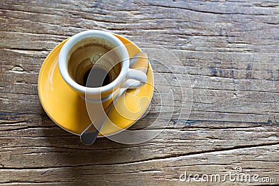 Empty cup of espresso Stock Photo