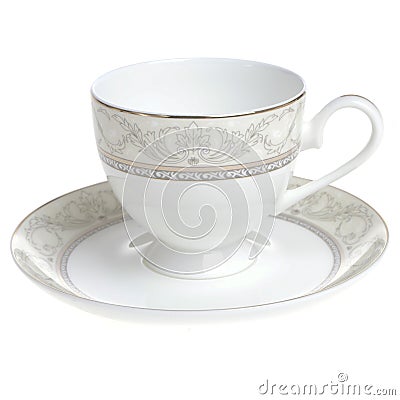 Empty cup for tea and coffee isolated Stock Photo