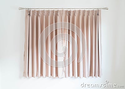 empty curtain interior decoration in living room Stock Photo