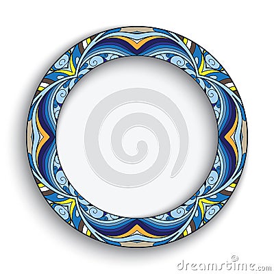 Empty decorative plate Stock Photo