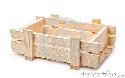 Empty decorative wooden crate Stock Photo