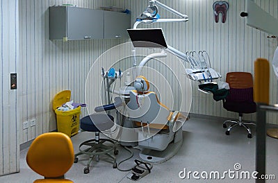 Empty Dentist Office, Medical Room Stock Photo