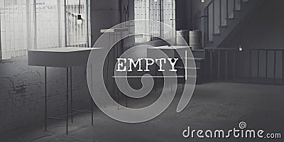 Empty Desolate Room Studio Interior Concept Stock Photo