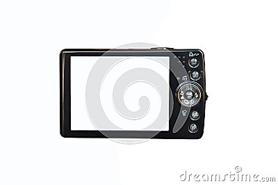 Empty digital camera isolated Stock Photo