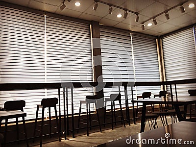 Empty diner Stock Photo