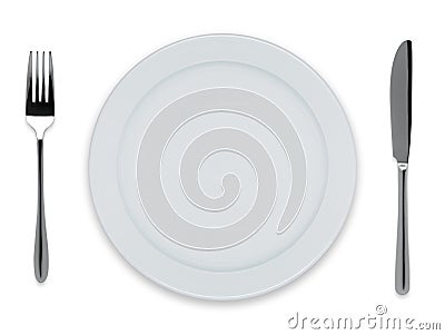 Empty dinner plate Stock Photo