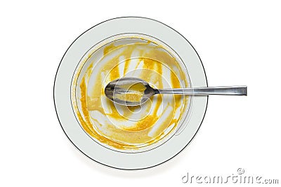 Empty dish after food Stock Photo