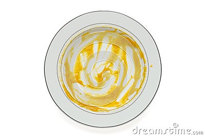 Empty dish after food Stock Photo