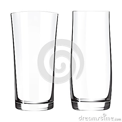 Empty drinking highball glass cup Stock Photo