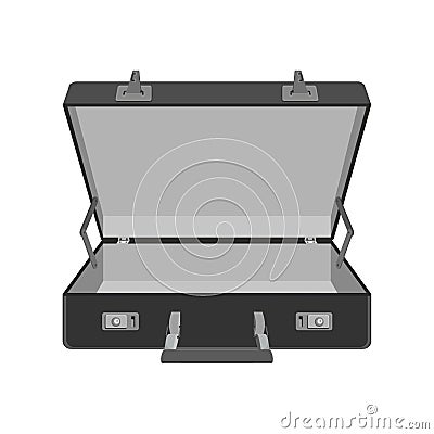 Empty empty suitcase. Travel case. Vector illustration Vector Illustration