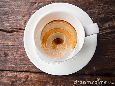 Empty espresso cup Stock Photo