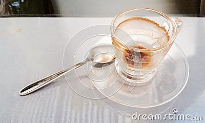 Empty espresso Stock Photo