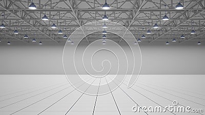 Empty exhibition centre. 3d render Stock Photo