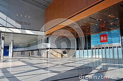 Empty exhibition hall Stock Photo