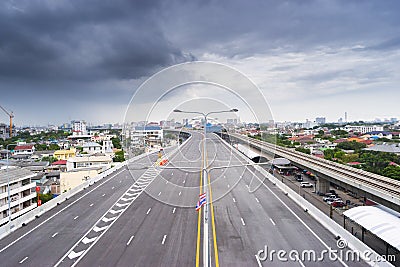 Empty expressway Stock Photo