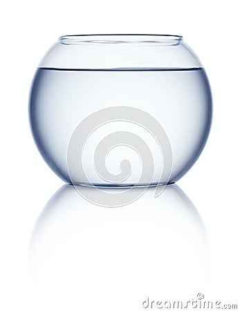 Empty fish bowl Stock Photo