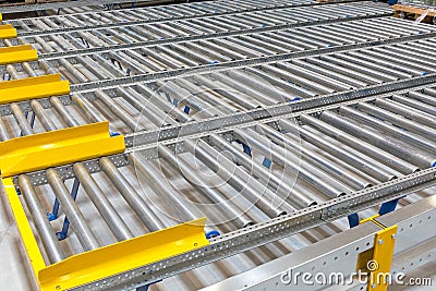 Empty Floor Pallet Gravity Stock Photo