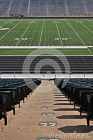 Empty Football Stadium Stock Photo