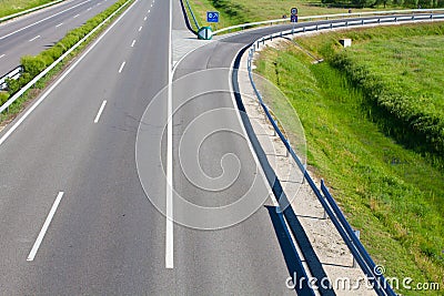 Empty freeway road Stock Photo