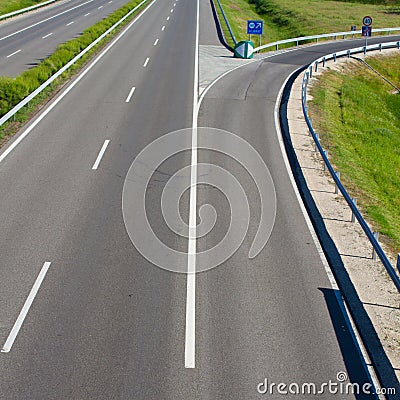 Empty freeway road Stock Photo