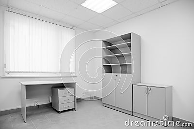 Empty grey office Stock Photo